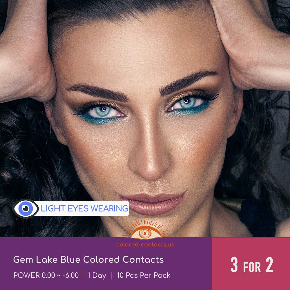 Gem Lake Blue Colored Contacts - thumbnail 4