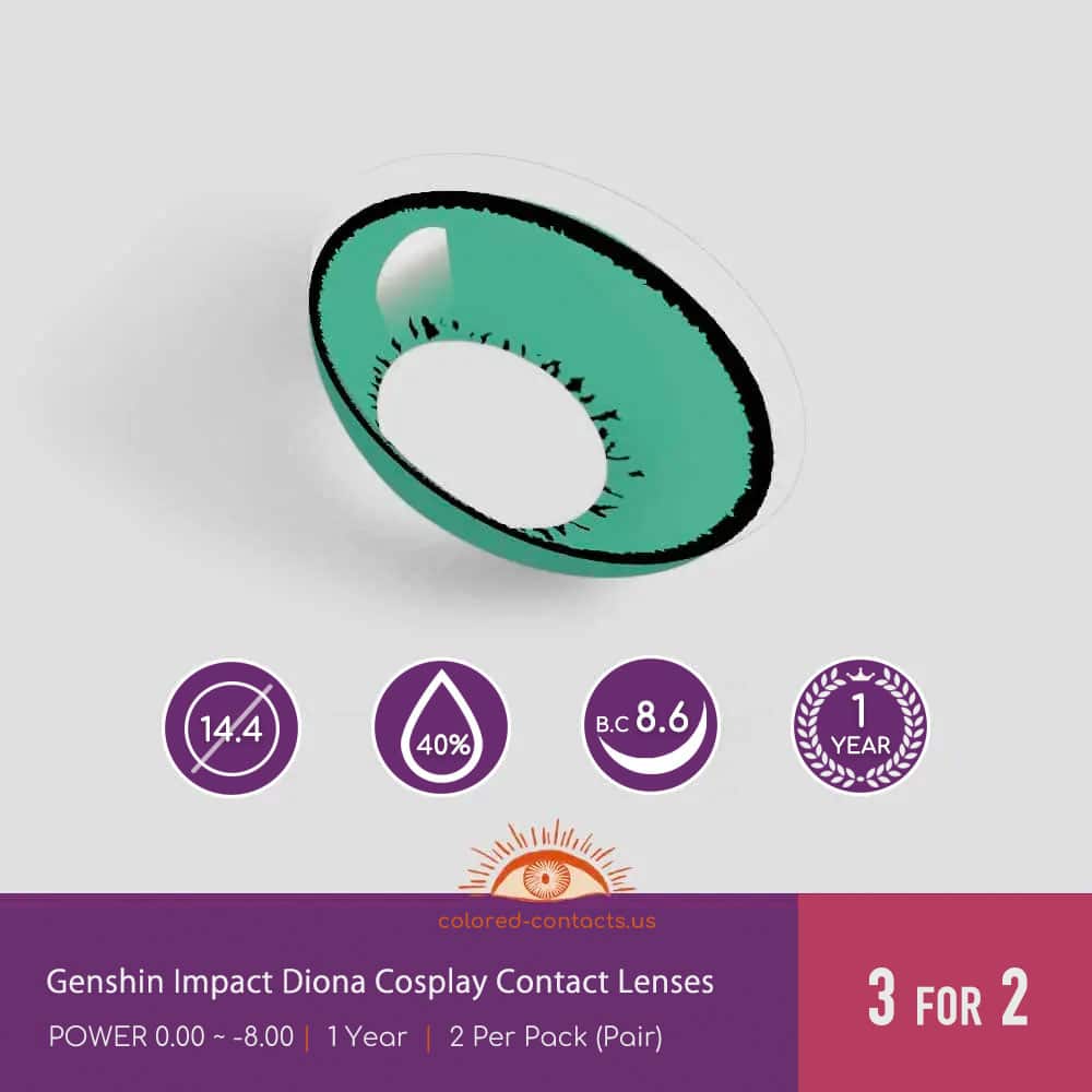 Genshin Impact Diona Cosplay Contact Lenses - thumbnail 4