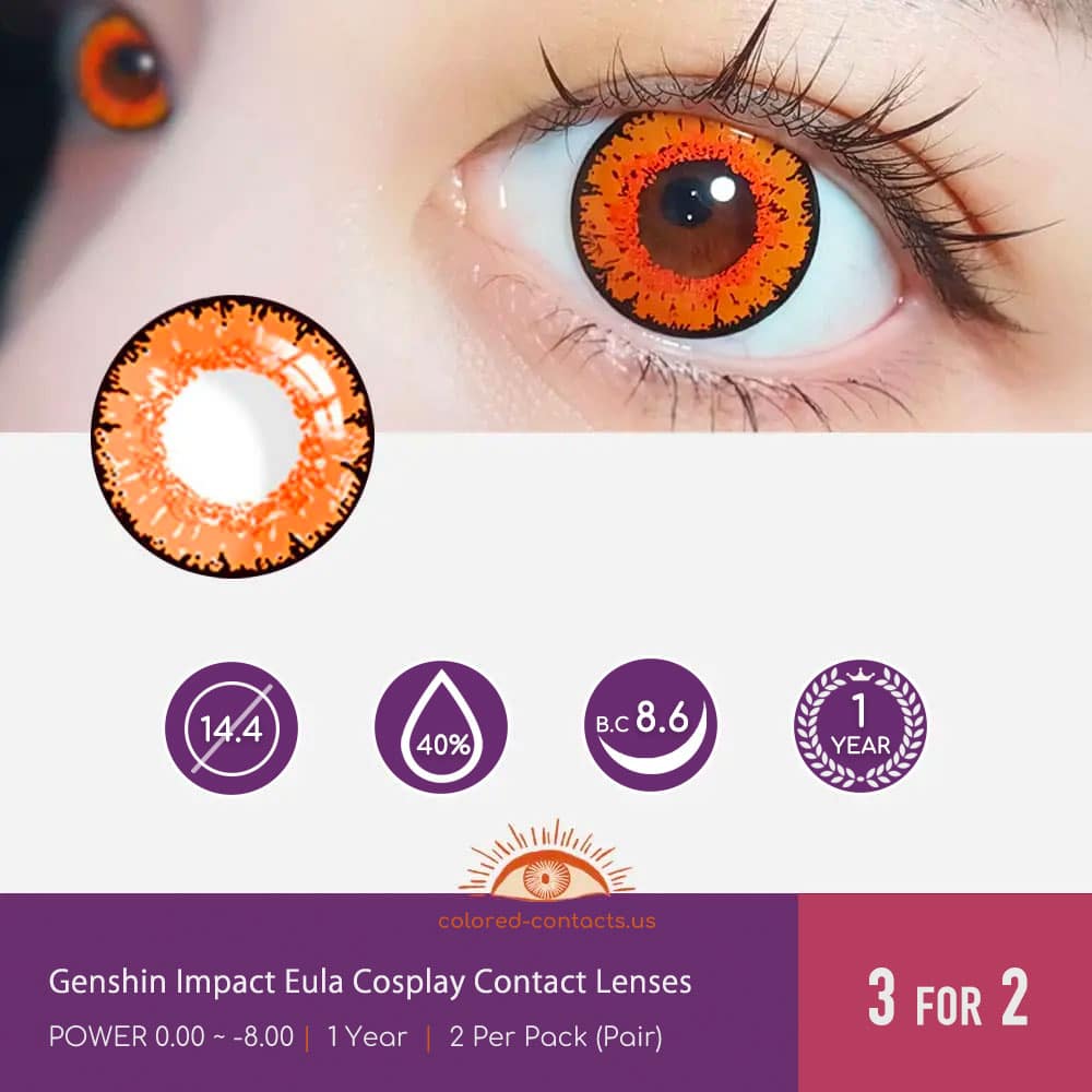 Genshin Impact Eula Cosplay Contact Lenses - thumbnail 4