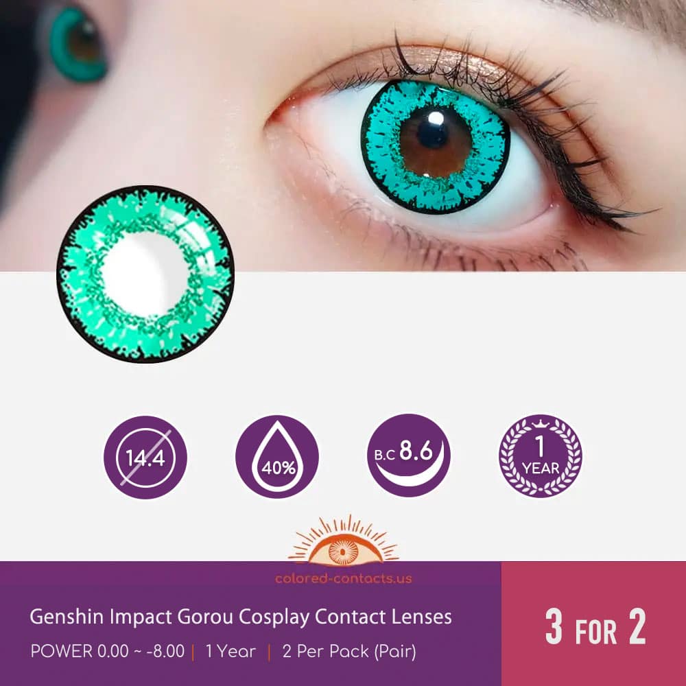 Genshin Impact Gorou Cosplay Contact Lenses - thumbnail 3