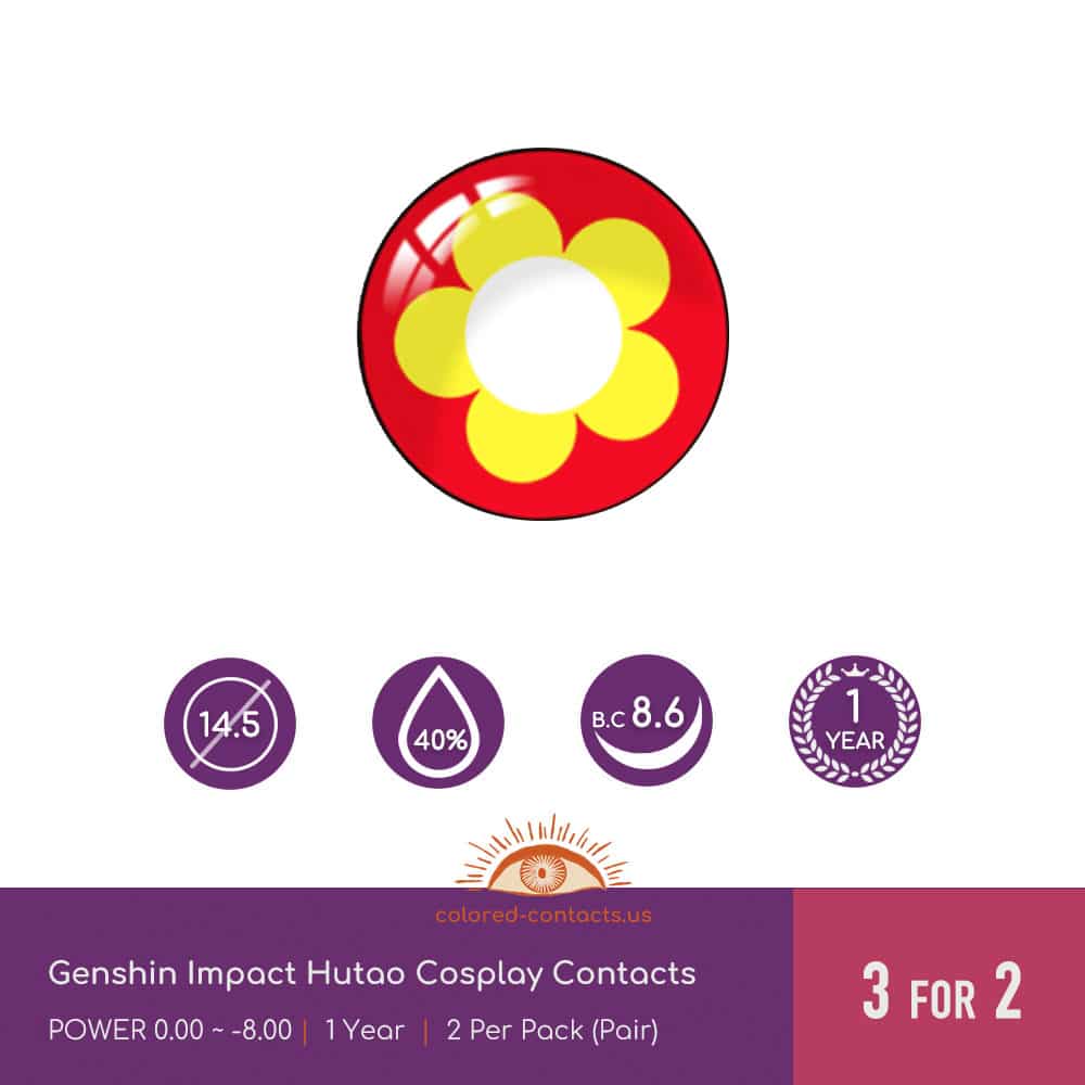 Genshin Impact Hutao Cosplay Contacts - thumbnail 4