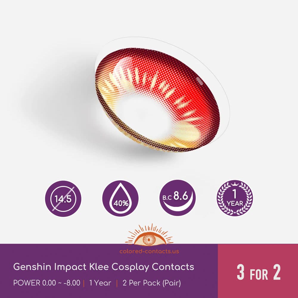 Genshin Impact Klee Cosplay Contacts - thumbnail 4
