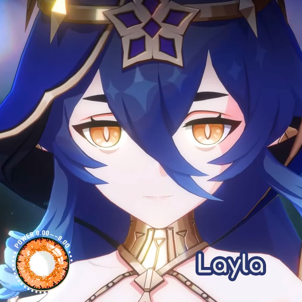 Genshin Impact Layla Cosplay Contact Lenses - image 1