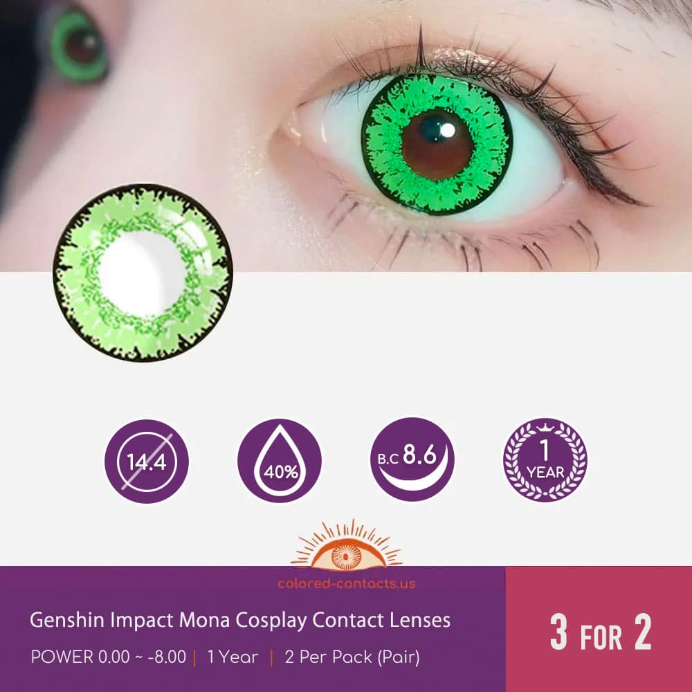 Genshin Impact Mona Cosplay Contact Lenses - thumbnail 4