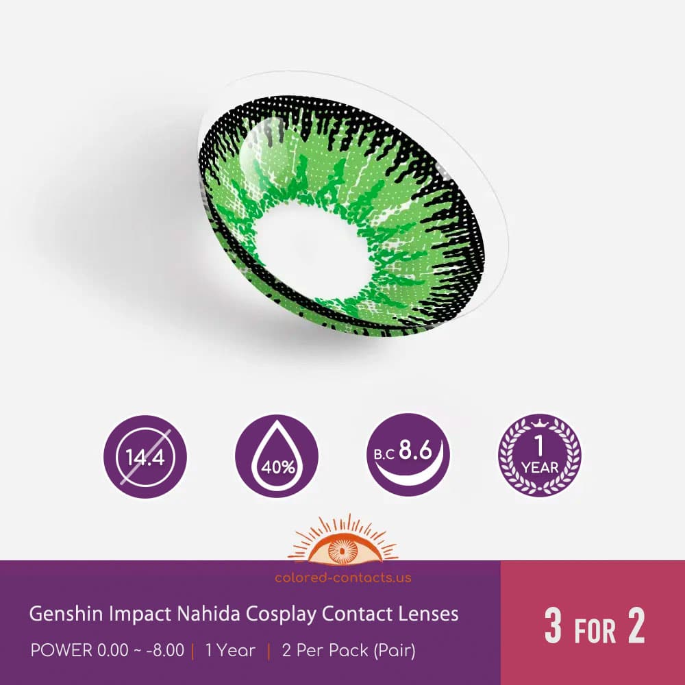 Genshin Impact Nahida Cosplay Contact Lenses - thumbnail 4