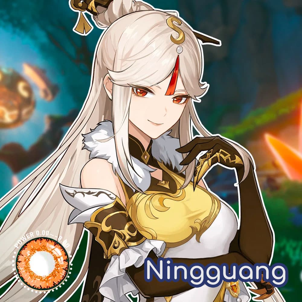 Genshin Impact Ningguang Cosplay Contact Lenses - image 1