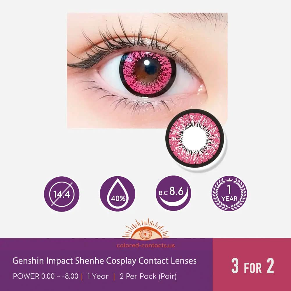 Genshin Impact Shenhe Cosplay Contact Lenses - thumbnail 4