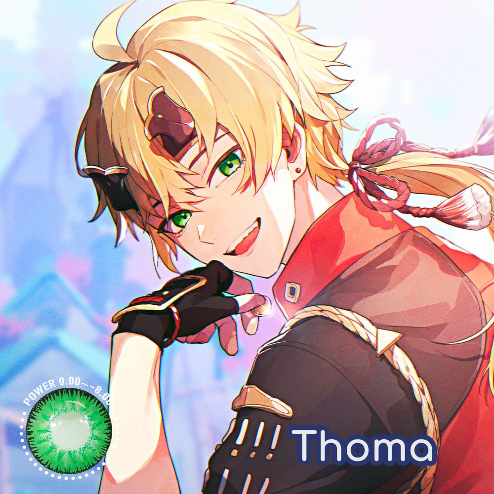 Genshin Impact Thoma Cosplay Contact Lenses - image 1