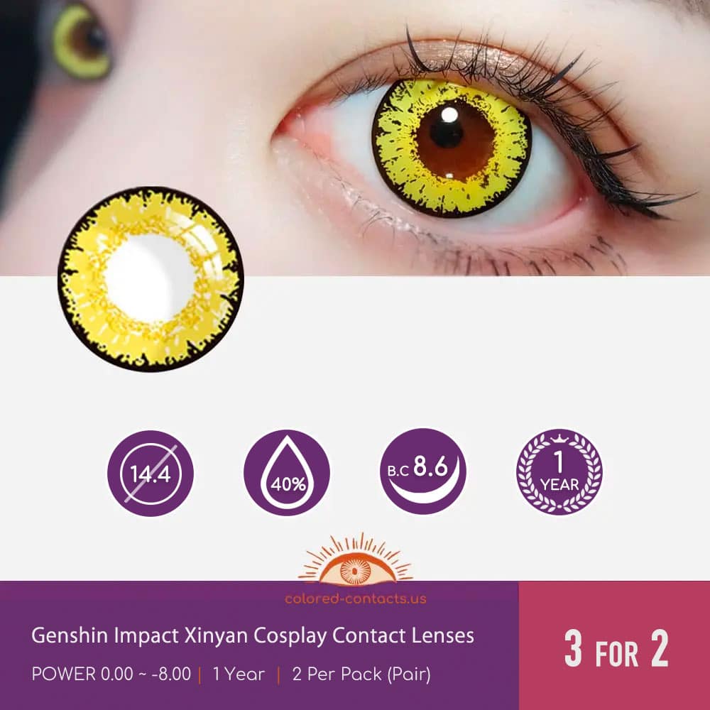 Genshin Impact Xinyan Cosplay Contact Lenses - thumbnail 3