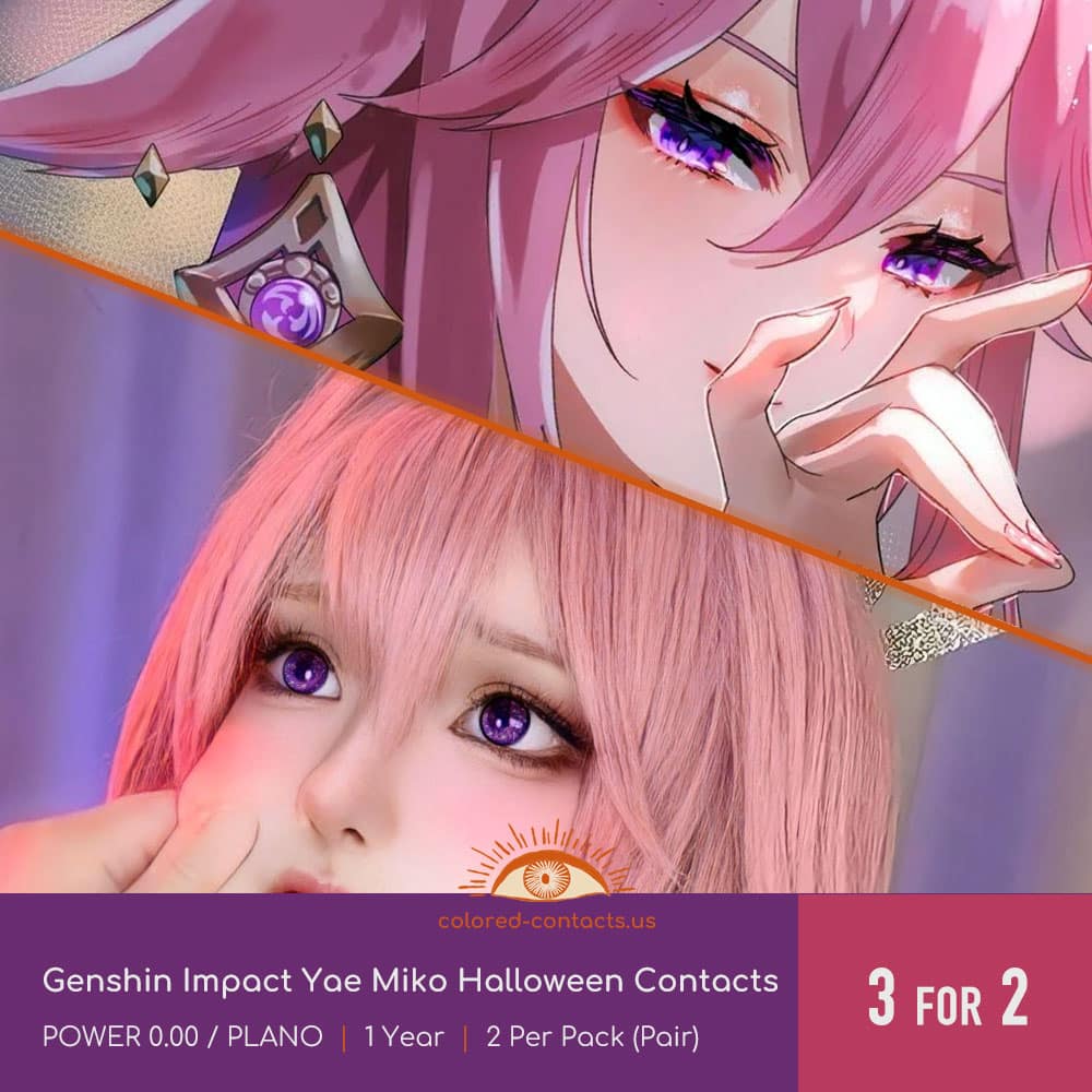 Genshin Impact Yae Miko Halloween Contacts - thumbnail 3