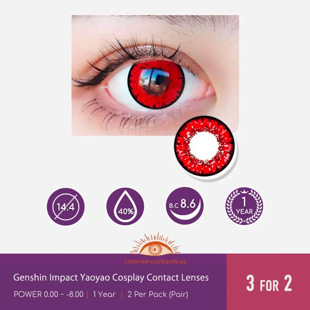 Genshin Impact Yaoyao Cosplay Contact Lenses - thumbnail 3