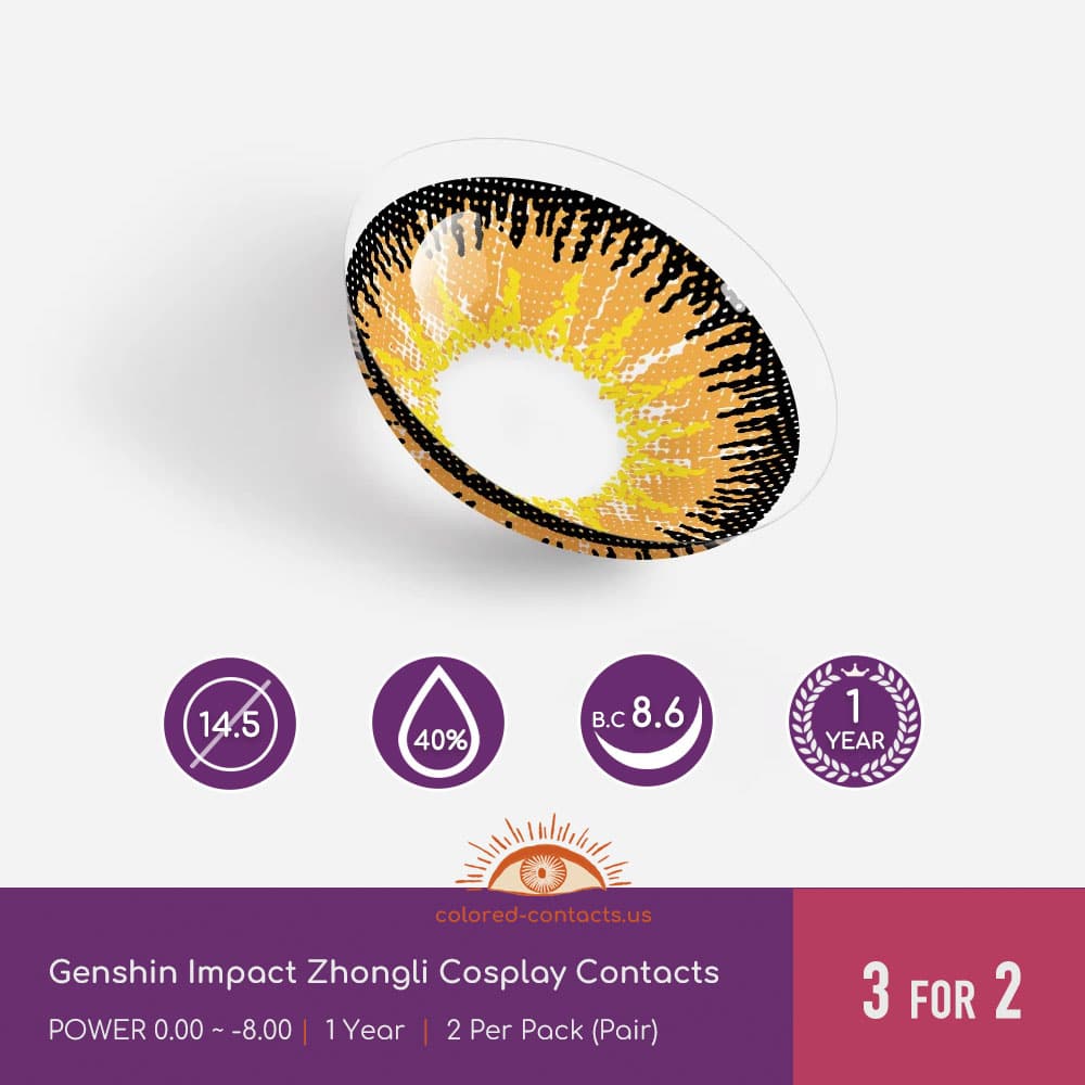 Genshin Impact Baizhu Cosplay Contacts - thumbnail 3