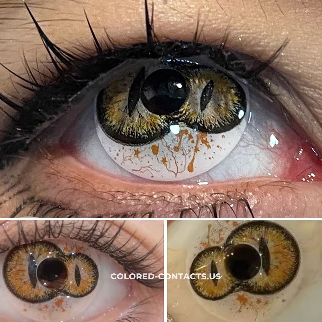 Golden Horror Double Pupil Contact Lenses | 4-Lens Pack - thumbnail 2