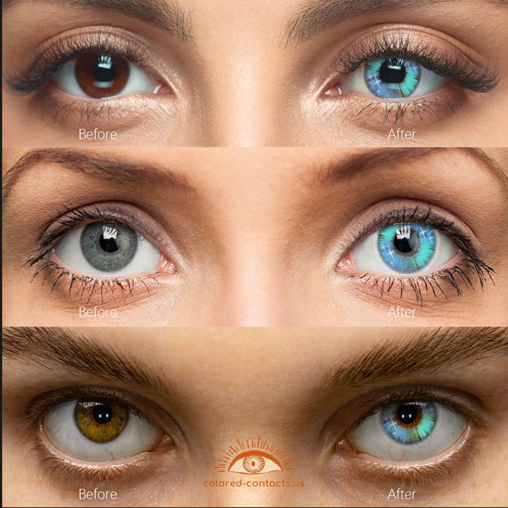 Gradient Star Blue Colored Contact Lenses - thumbnail 5