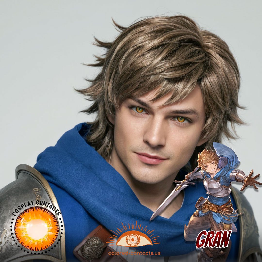 Granblue Fantasy: Gran Cosplay Brown Contact Lenses - image 1
