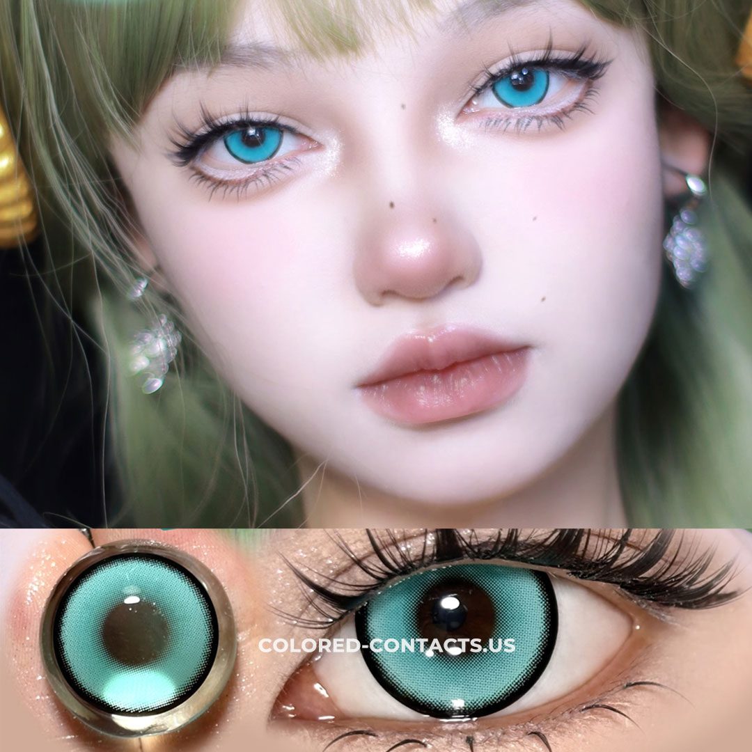 Grass Type Teal Green Colored Contacts | 4-Lens Pack - thumbnail 2
