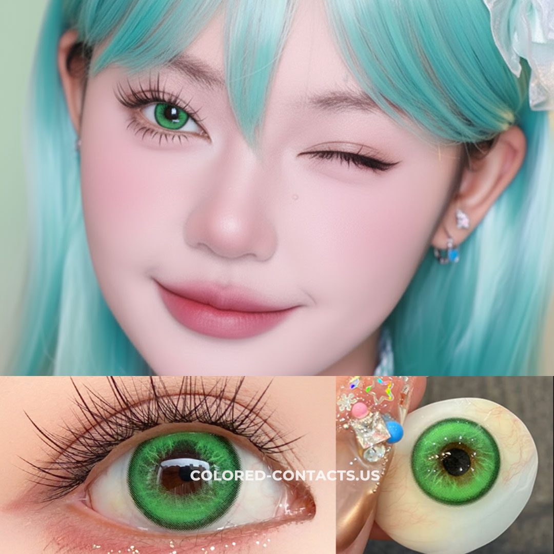 Green Butterfly Emerald Contact Lenses | 4-Lens Pack - thumbnail 2