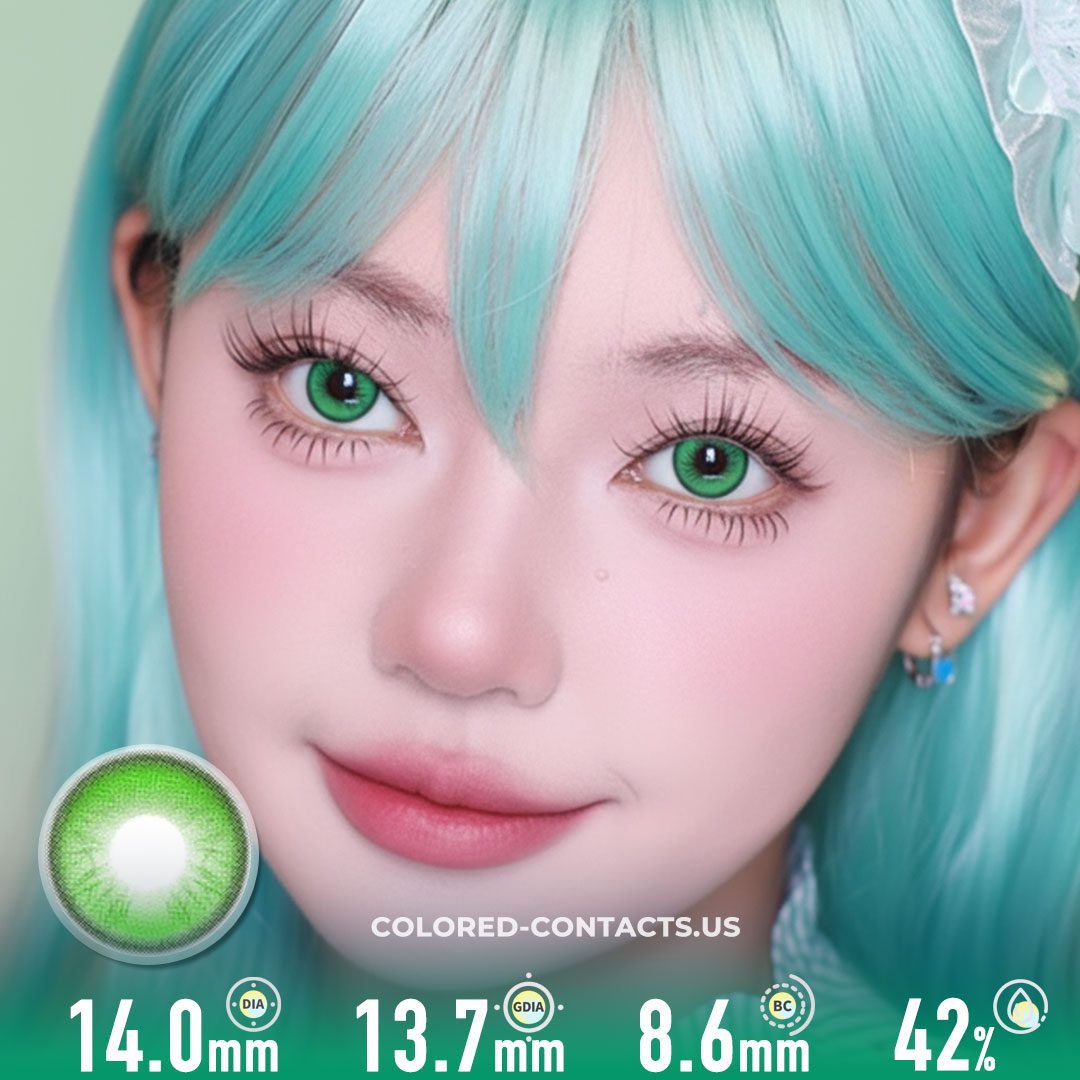 Green Butterfly Emerald Contact Lenses | 4-Lens Pack - image 1
