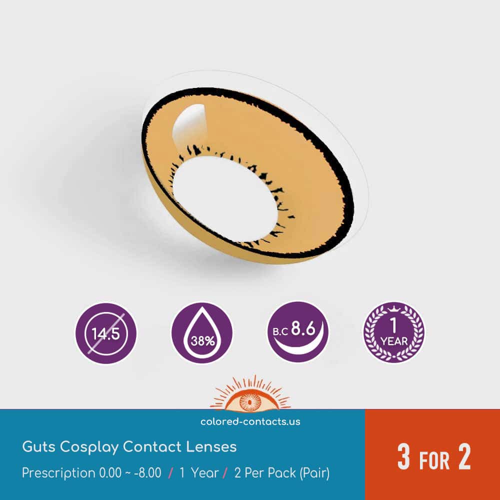 Guts Cosplay Contact Lenses - thumbnail 2