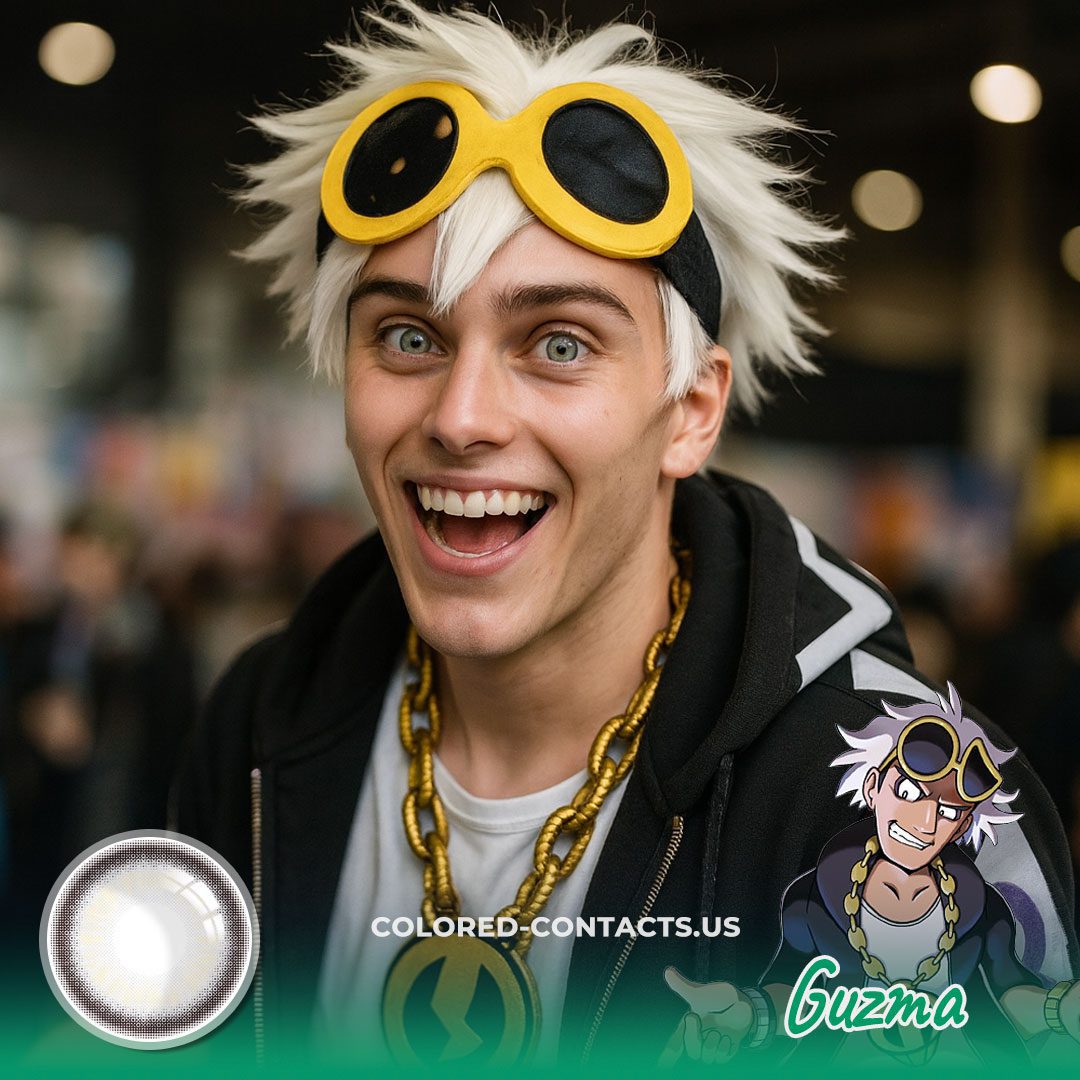 Guzma Cosplay Silver-White Contact Lenses - image 1