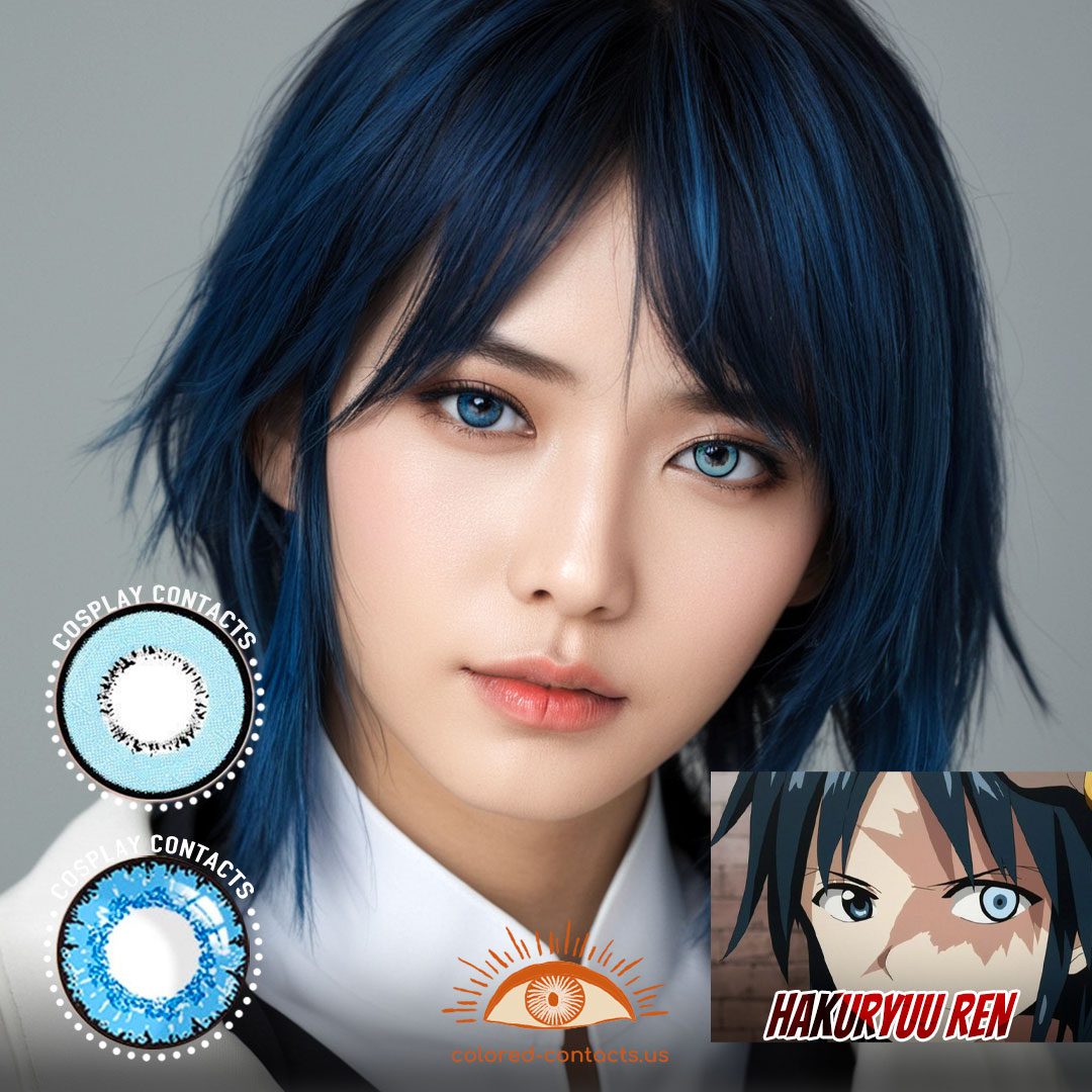 Hakuryuu Ren Cosplay Heterochromia Contact Lenses - image 1