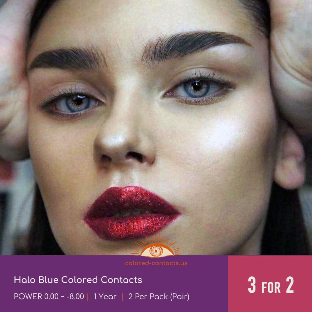Halo Blue Colored Contacts - thumbnail 2