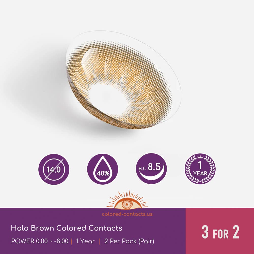 Halo Brown Colored Contacts - thumbnail 3