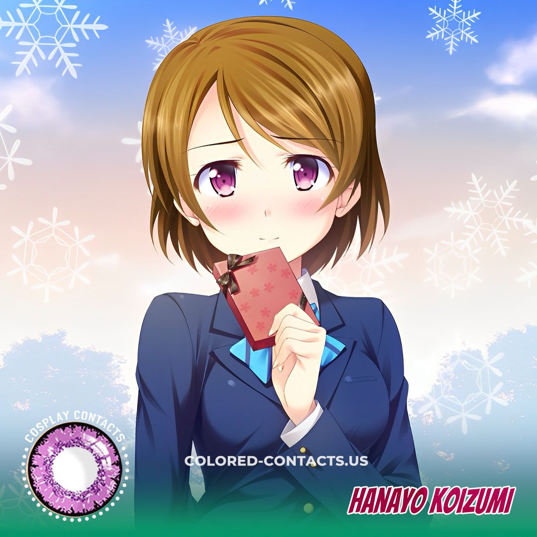 Hanayo Koizumi Cosplay Contact Lenses – Purple Contacts - image 1