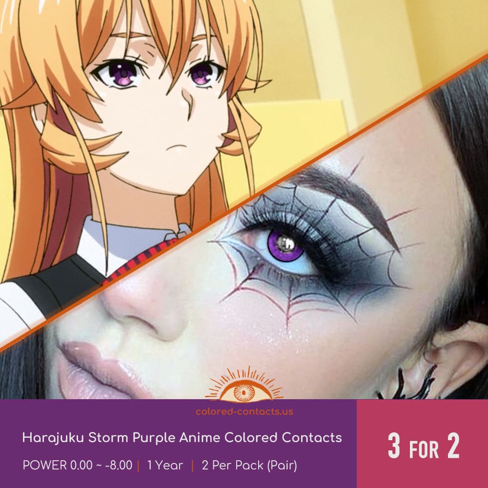 Harajuku Storm Purple Anime Colored Contacts - thumbnail 2