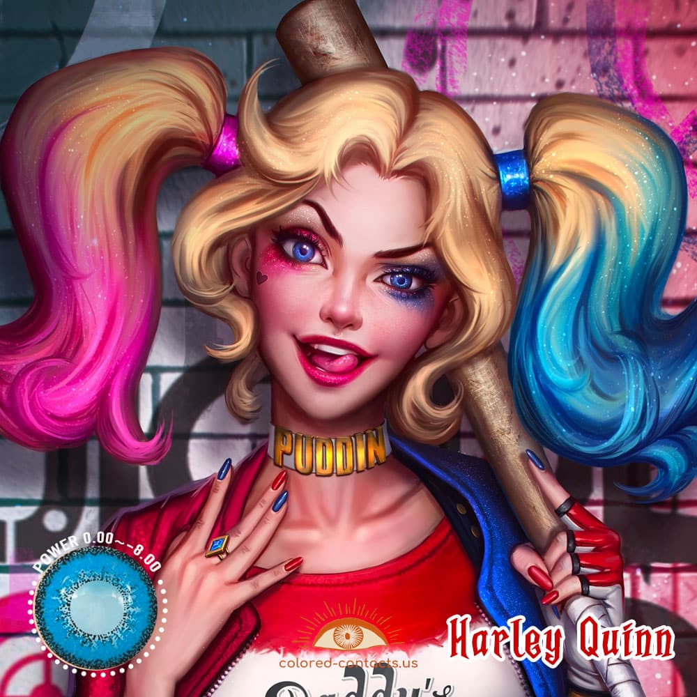 Harley Quinn Cosplay Contact Lenses - image 1