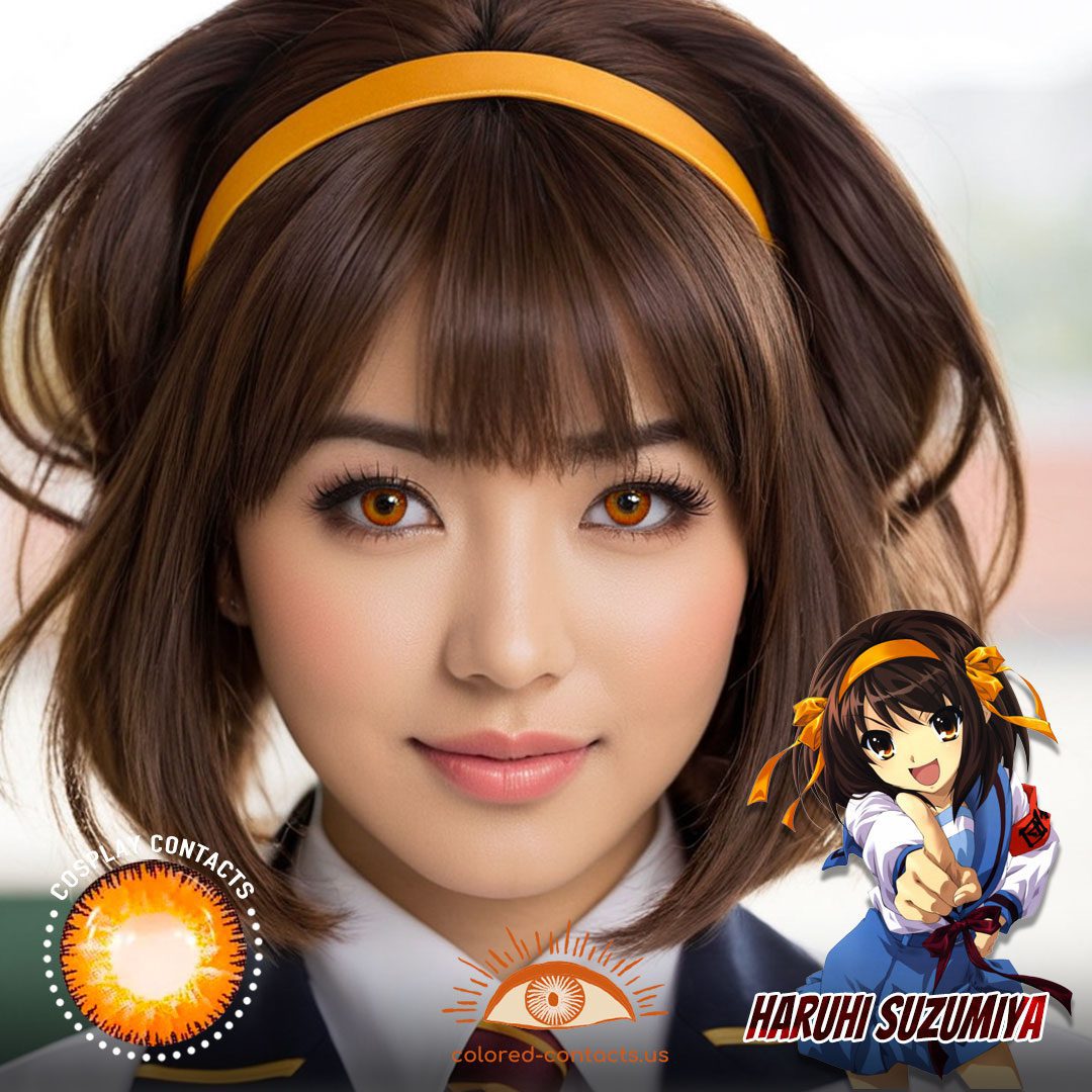 Haruhi Suzumiya Cosplay Brown Contact Lenses - image 1