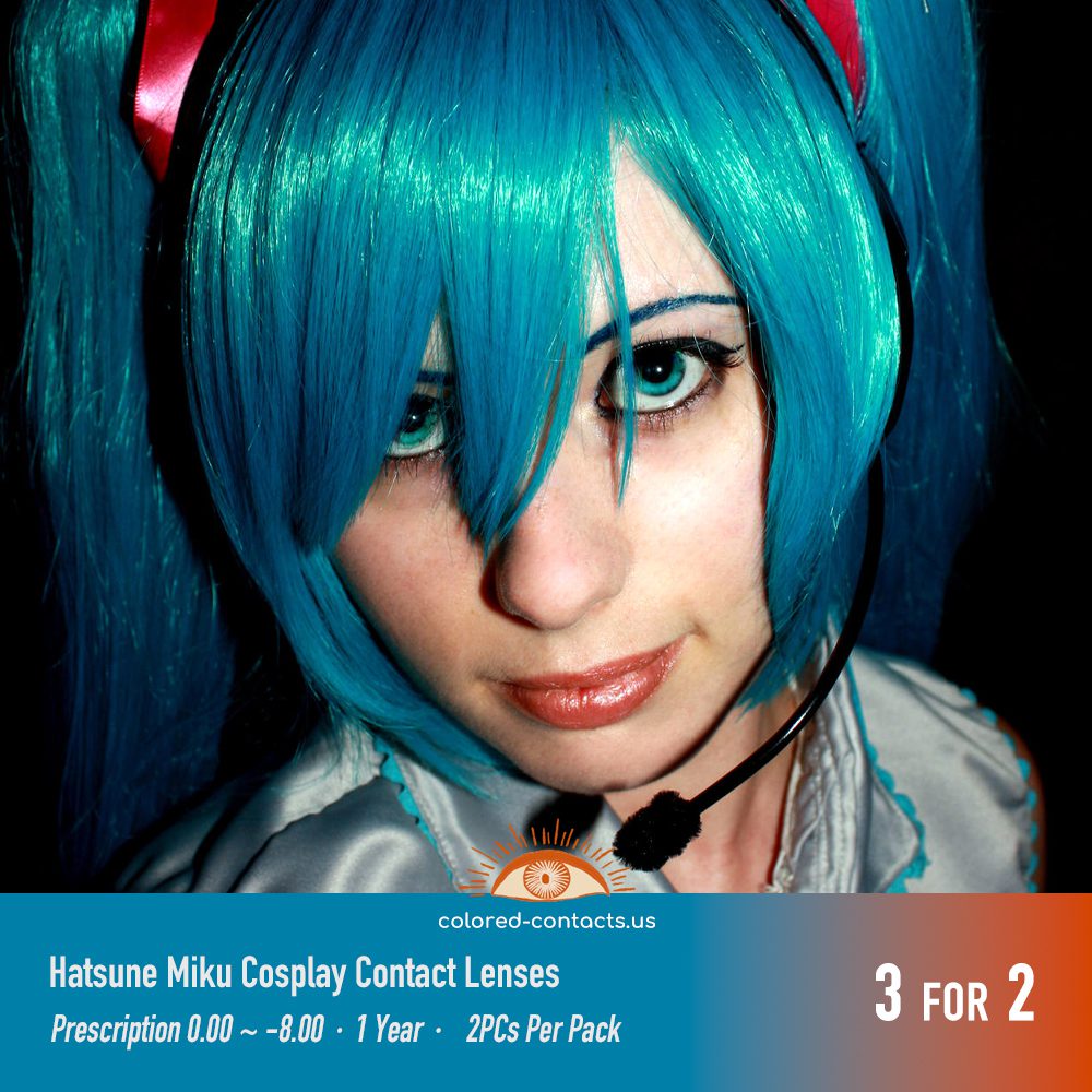 Vocaloid: Hatsune Miku Cosplay Contact Lenses - thumbnail 3
