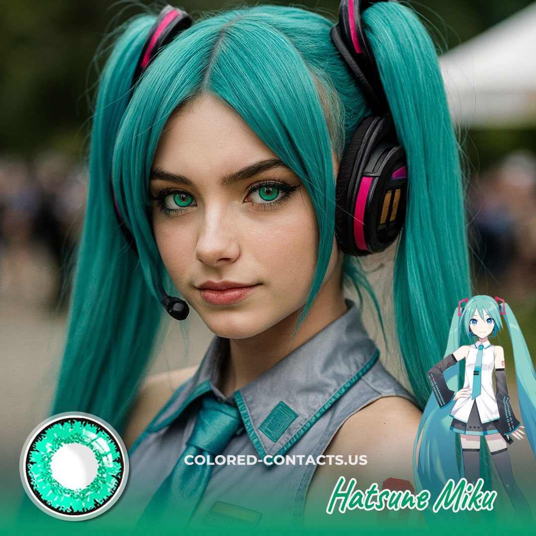 Vocaloid: Hatsune Miku Cosplay Contact Lenses - image 1