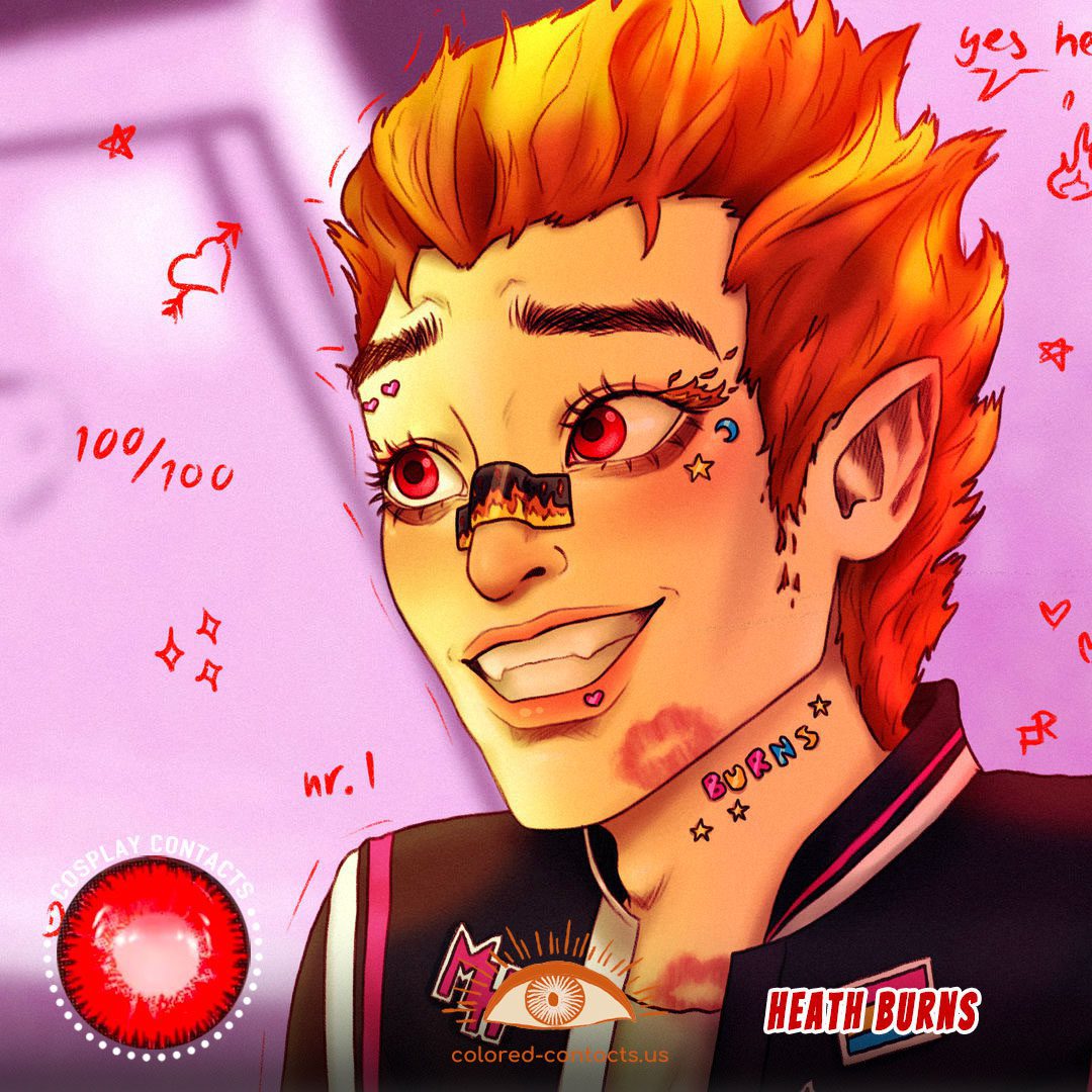Monster High : Heath Burns Cosplay Contact Lenses - image 1