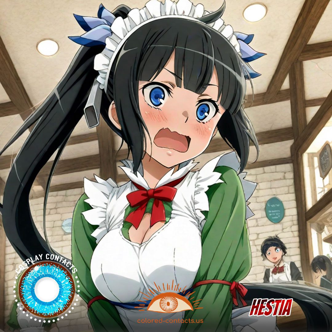 DanMachi : Hestia Cosplay Blue Contact Lenses - image 1