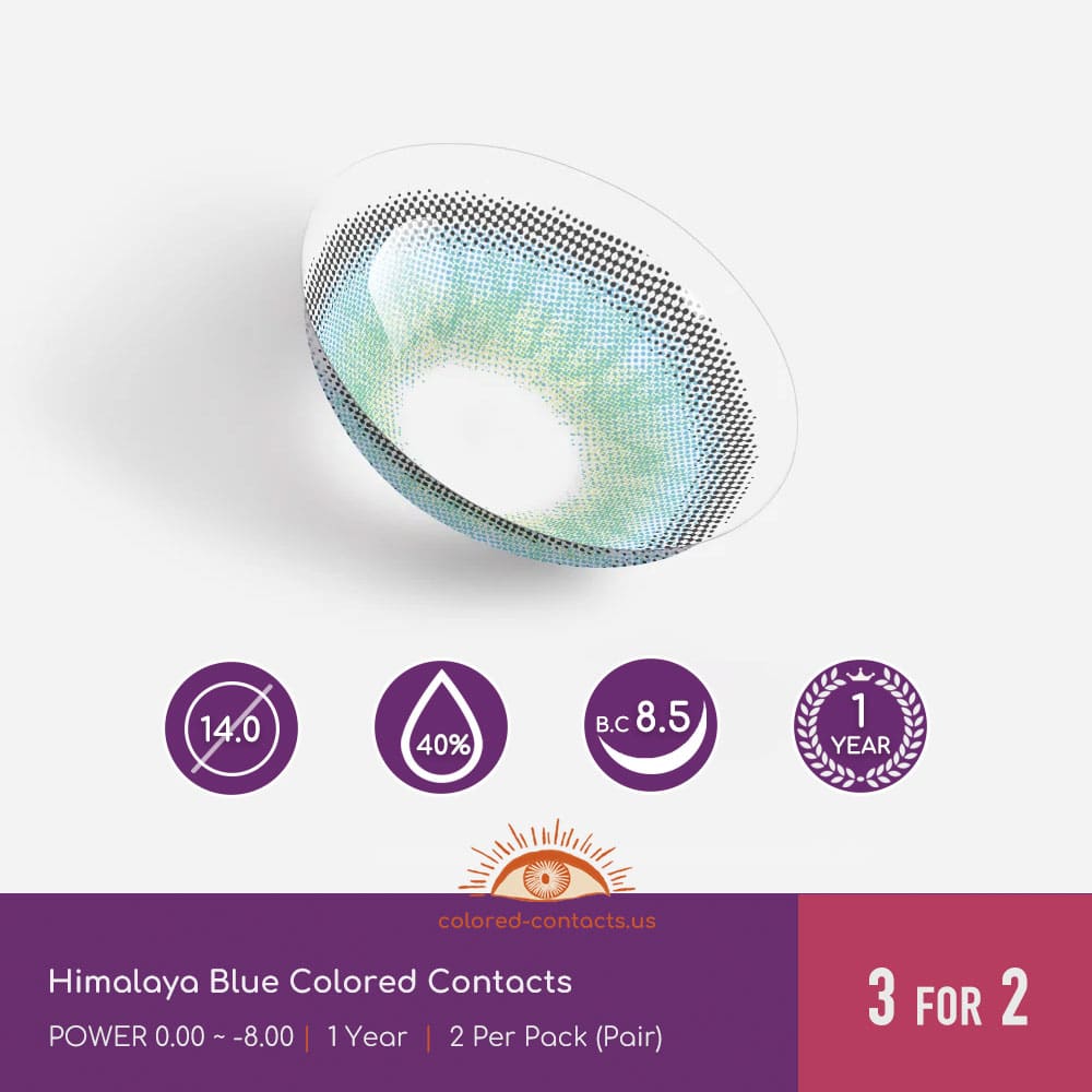 Himalaya Blue Colored Contacts - thumbnail 3