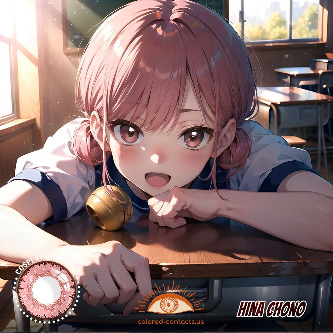 Hina Chono Cosplay Pink Contact Lenses - image 1