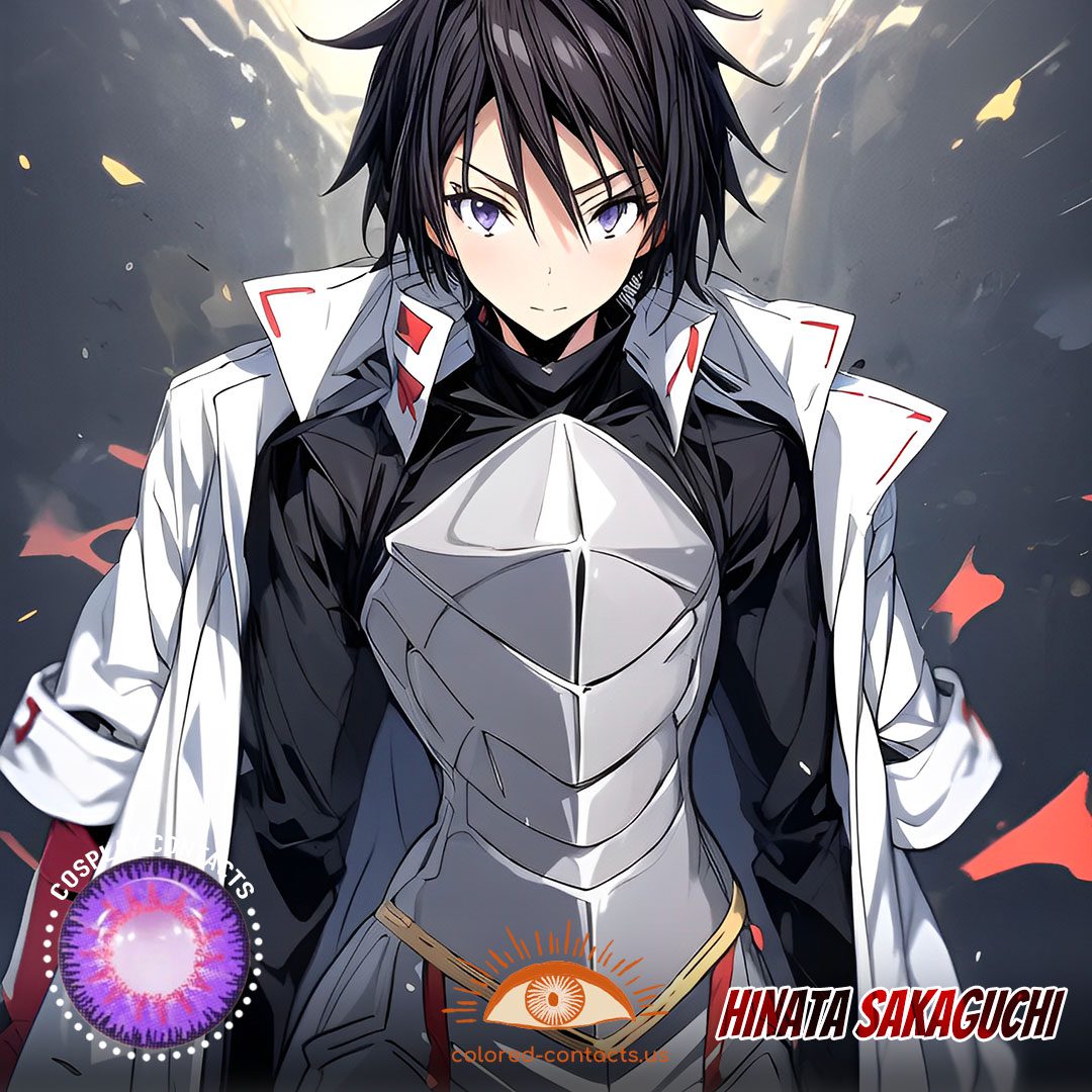 Hinata Sakaguchi Cosplay Purple Contact Lenses - image 1