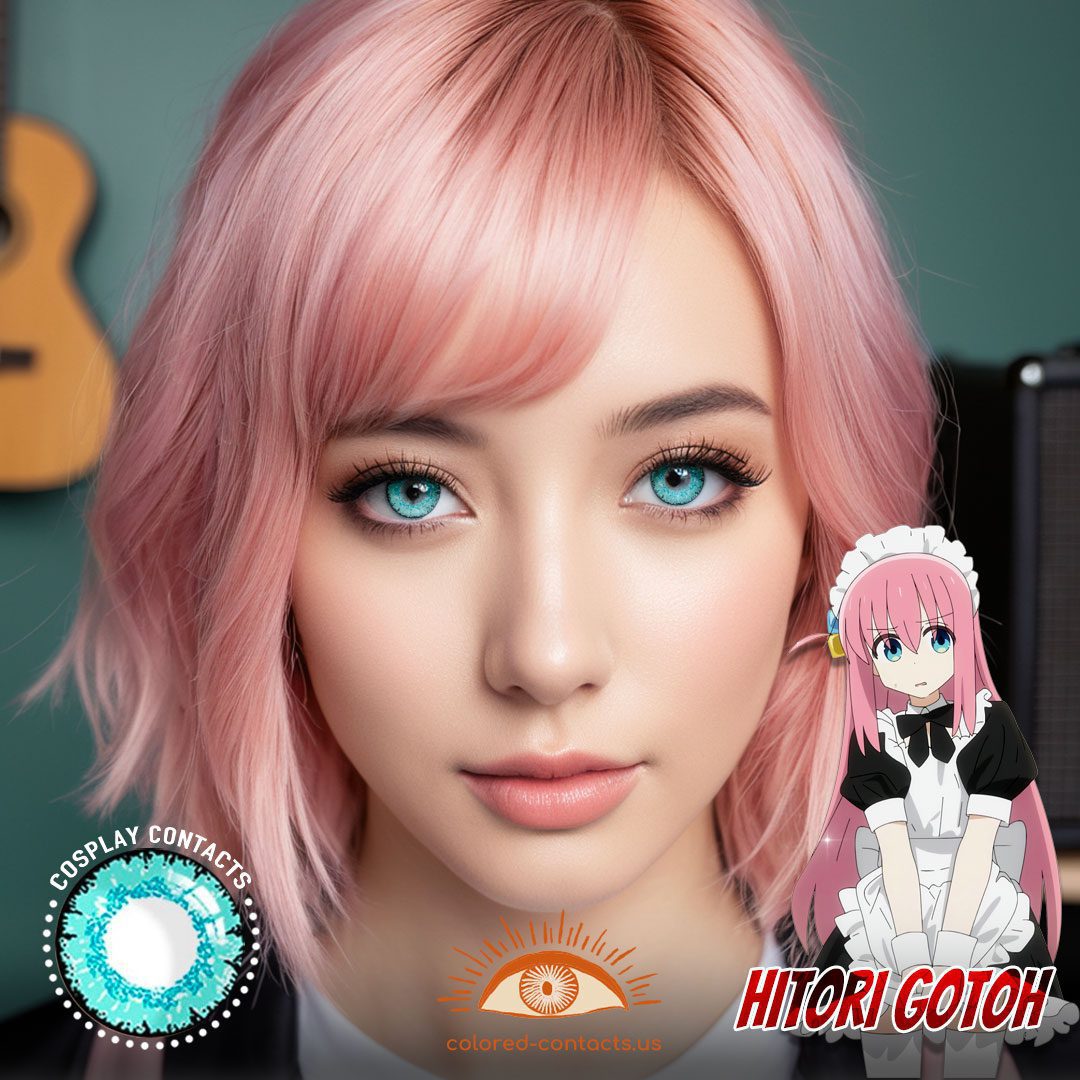 Bocchi the Rock! Hitori Gotoh Cosplay Blue Contact Lenses - image 1