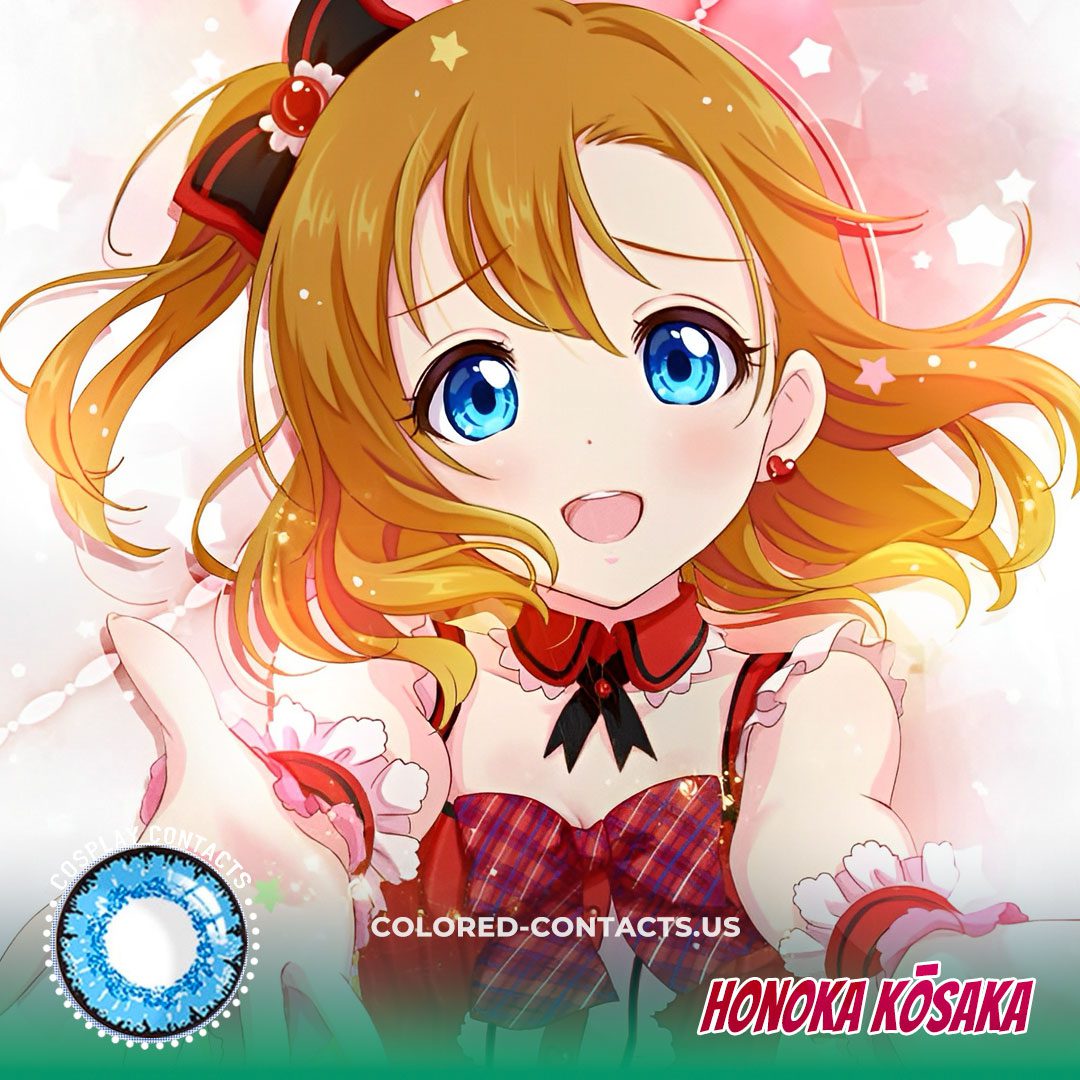 Honoka Kōsaka Cosplay Contact Lenses - Blue Contacts - image 1