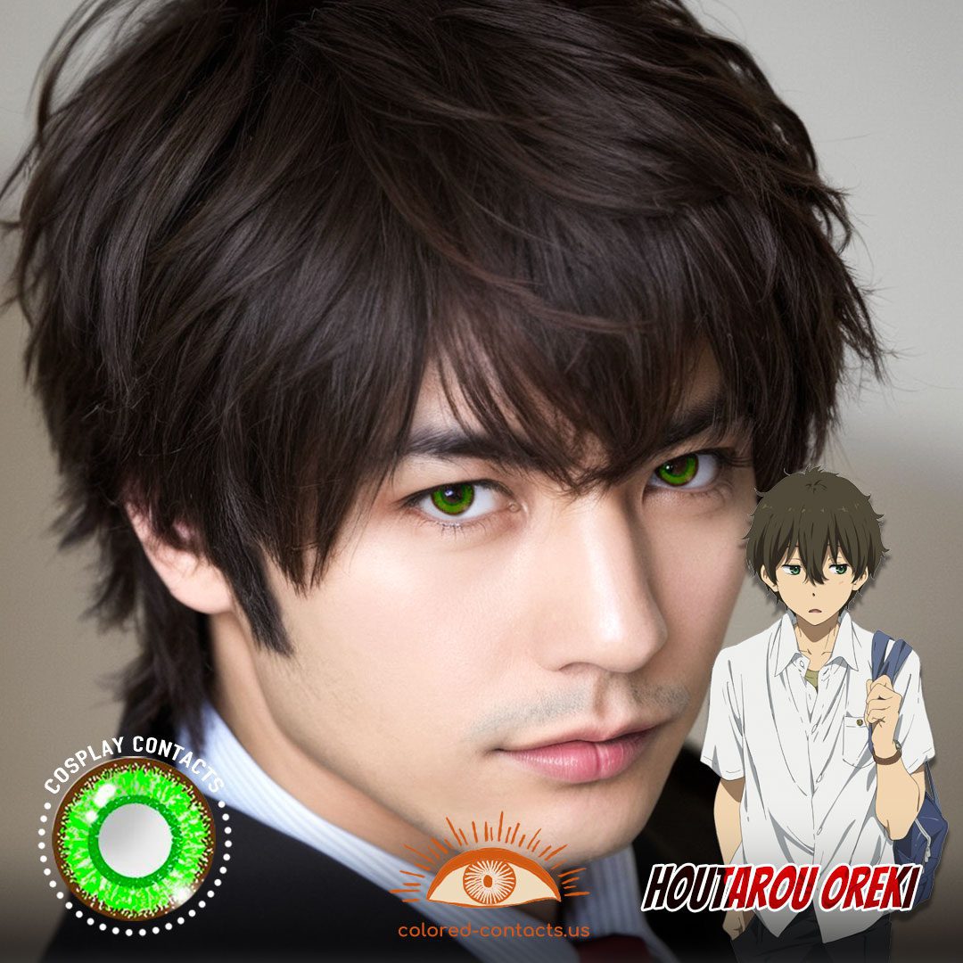 Hyouka: Houtarou Oreki Cosplay Green Contact Lenses - image 1