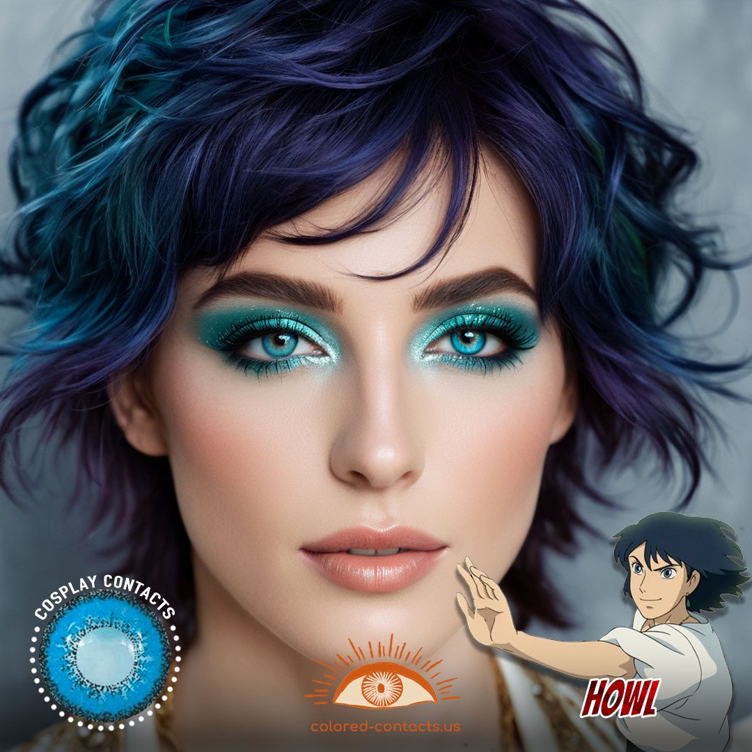 Howl's Moving Castle: Howl Cosplay Blue Contact Lenses - image 1