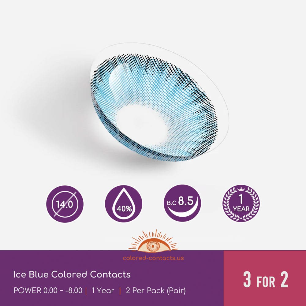 Ice Blue Colored Contacts - thumbnail 3