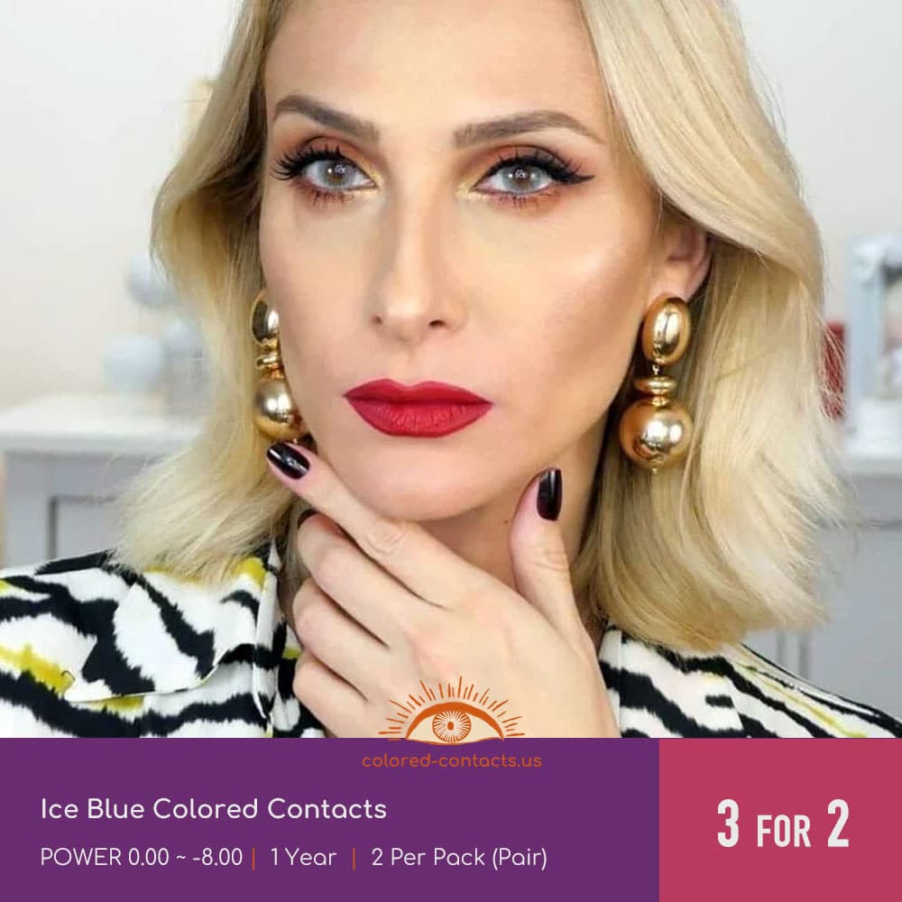 Ice Blue Colored Contacts - thumbnail 2