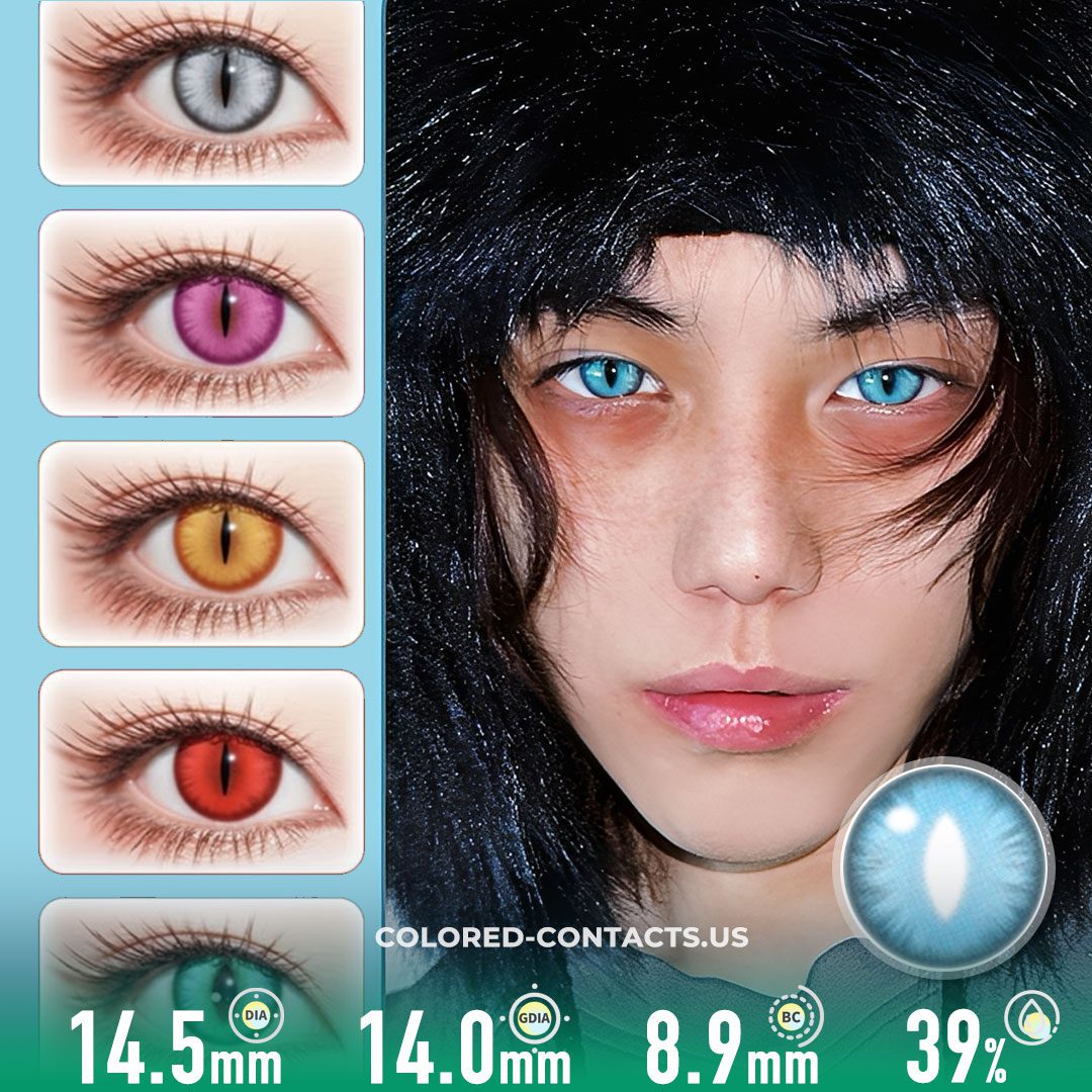 Ice Dragon Azure Contact Lenses | 4-Piece Set - image 1