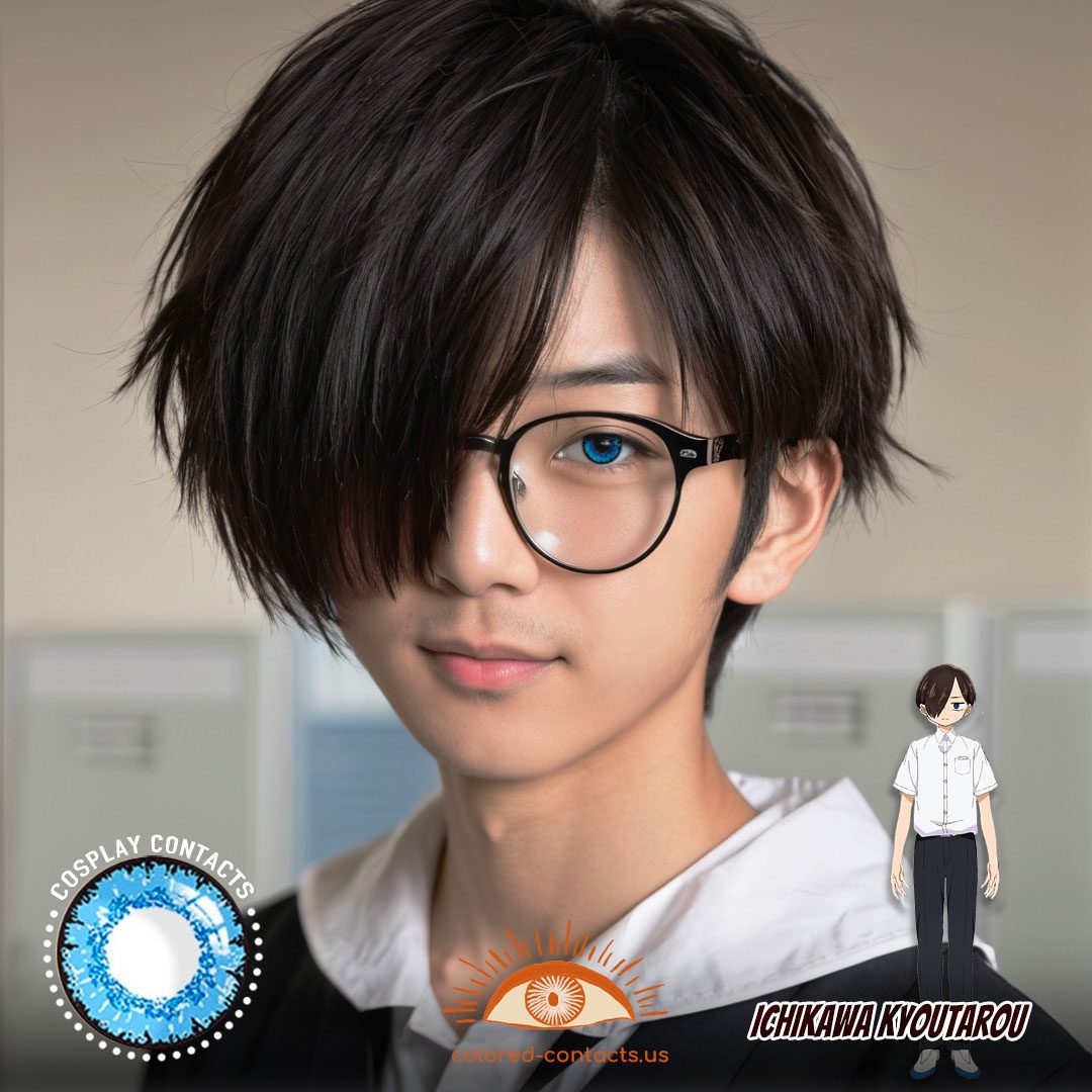 Ichikawa Kyoutarou Cosplay Blue Contact Lenses - image 1