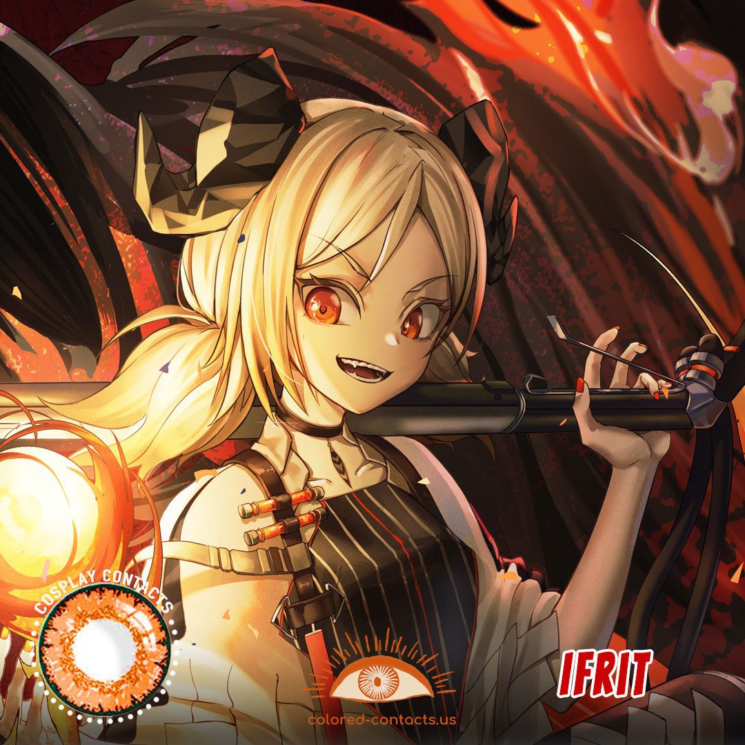 Arknights : Ifrit Cosplay Contact Lenses - image 1