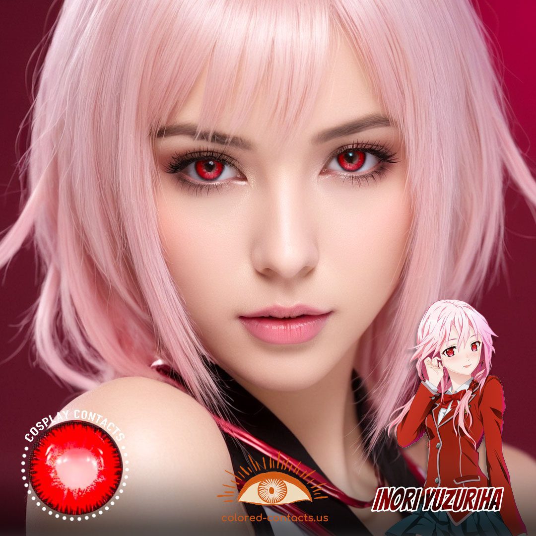 Guilty Crown: Inori Yuzuriha Cosplay Red Contact Lenses - image 1