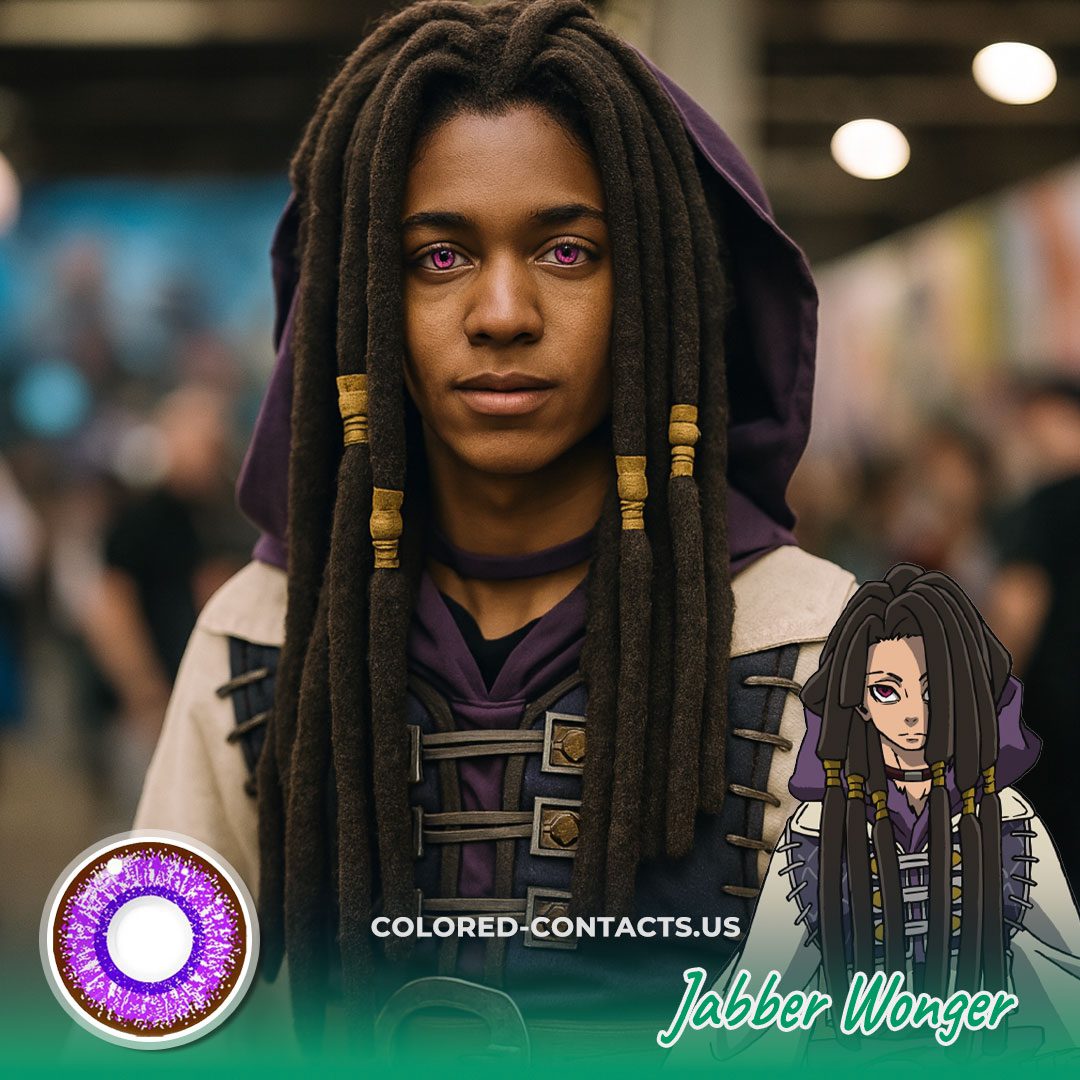Jabber Wonger Cosplay Contact Lenses - Purple Chaos Mind Contacts - image 1