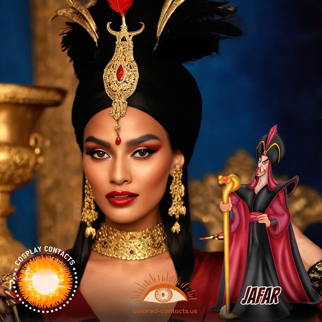Aladdin: Jafar Cosplay Brown Contact Lenses - image 1